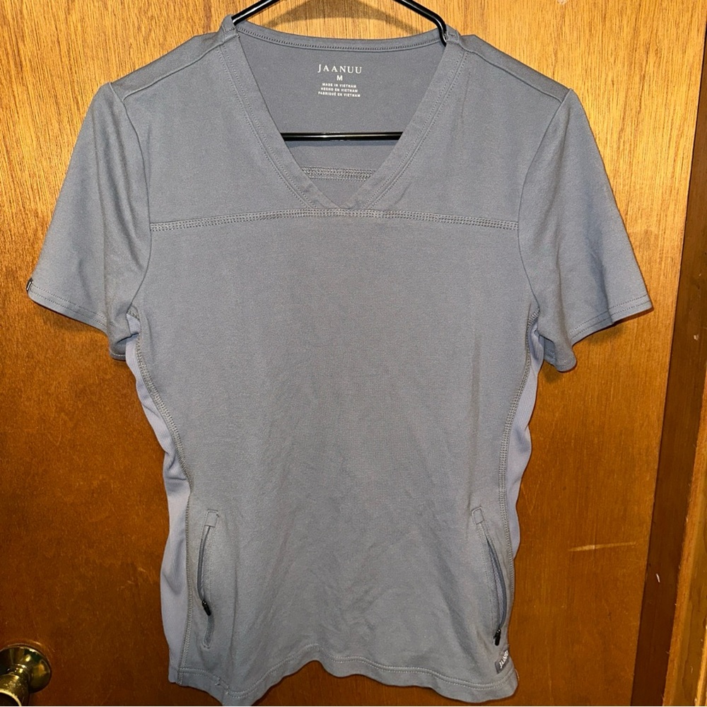 Jaanuu Women's Short Sleeve Gray Top
